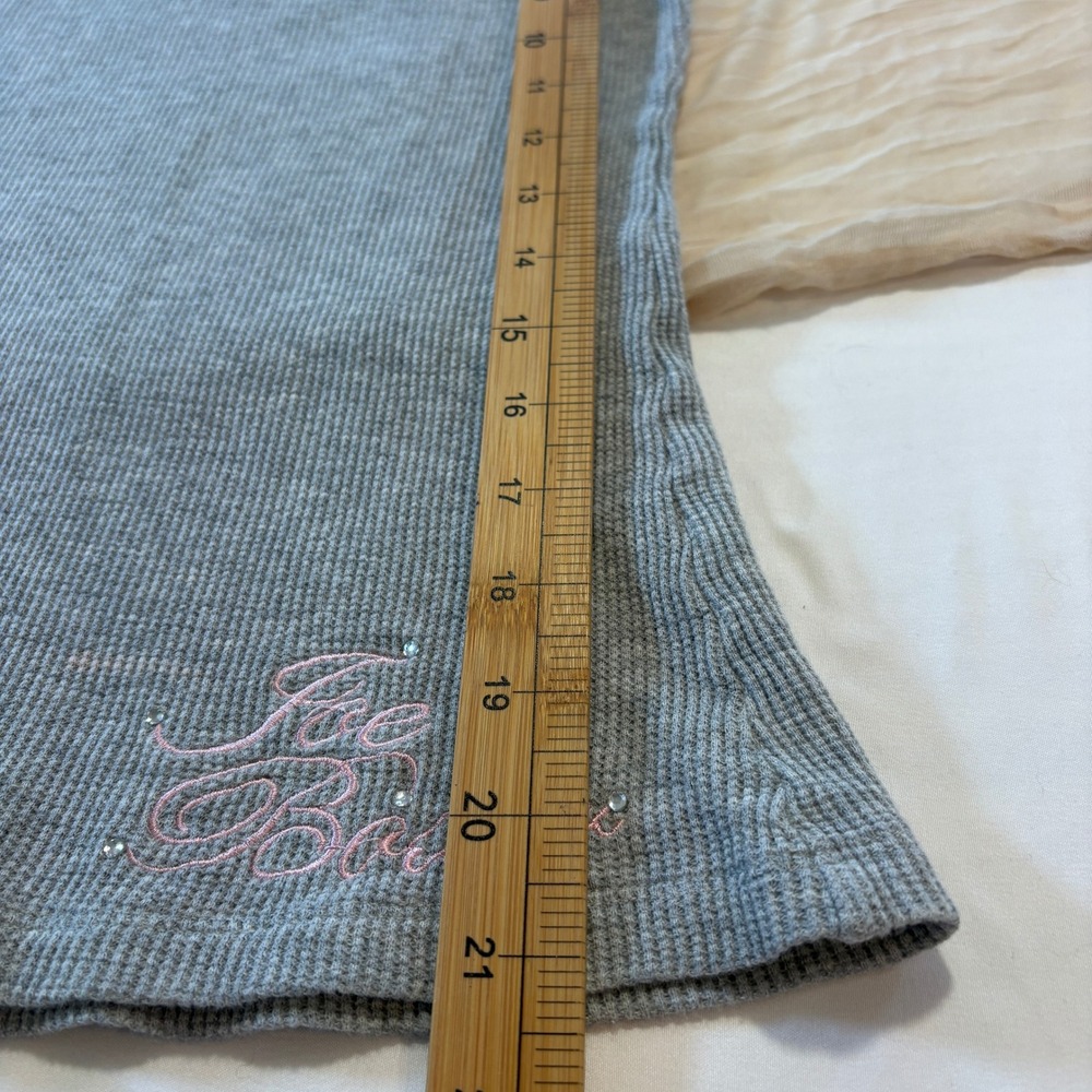 Joe Boxer Womens Gray Pink Waffle Knit Bejeweled PJ Tank Size M - Picture 6 of 9